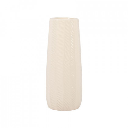 Sagebrook - 14" Ceramic Textured Lines Vase