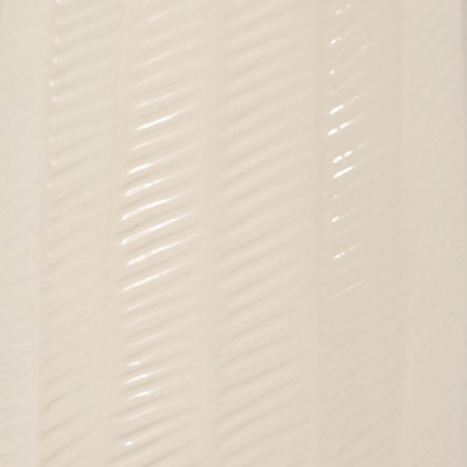 Sagebrook 12" Ceramic Etched Lines Cylinder Vase - Cotton