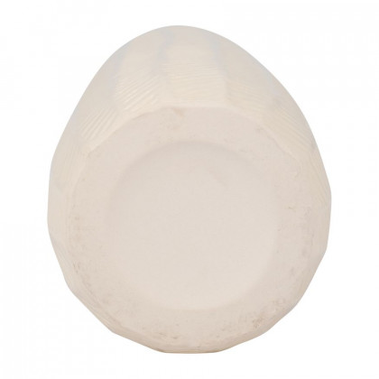 Sagebrook 12" Ceramic Etched Lines Cylinder Vase - Cotton
