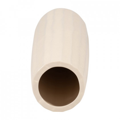 Sagebrook 24" Ceramic Etched Lines Cylinder Vase - Cotton