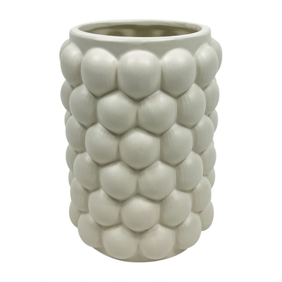 Sagebrook 7" Ceramic Bubble Vase - Cotton