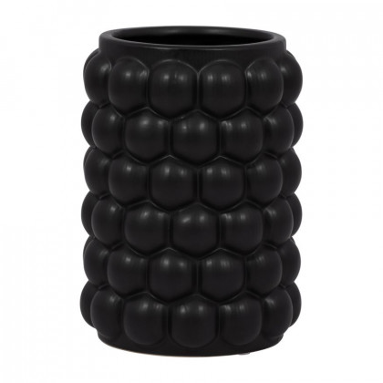 Sagebrook - 12" Ceramic Etched Lines Cylinder Vase