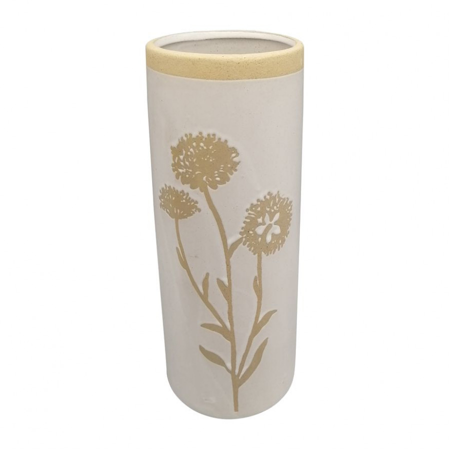 Sagebrook - 10" Ceramic Dandelion Vase in Ivory