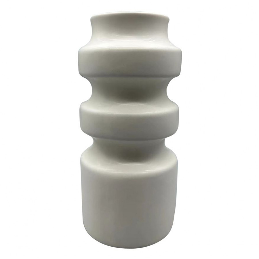 Sagebrook 9" Ceramic Tiered Vase - White