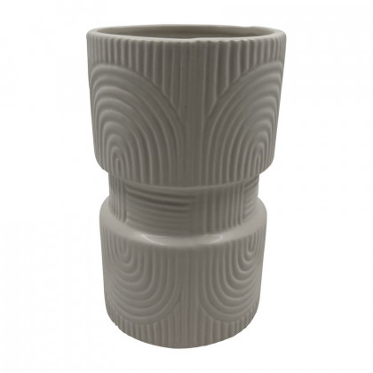 Sagebrook - 7" Ceramic Arches Dumbell Vase