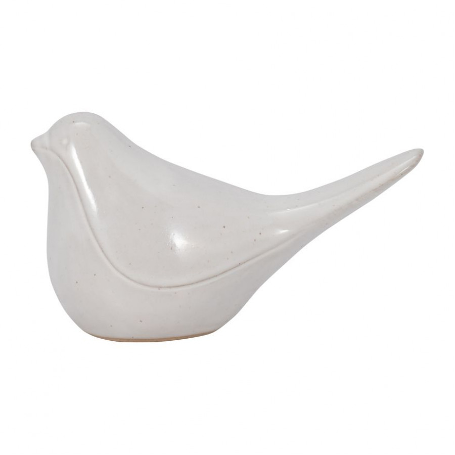 Sagebrook - 7" Ceramic Sitting Bird in Ivory