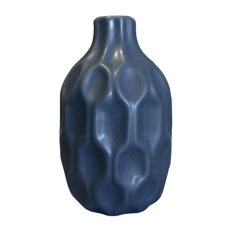 Sagebrook - 8" Ceramic Honeycomb Dimpled Vase