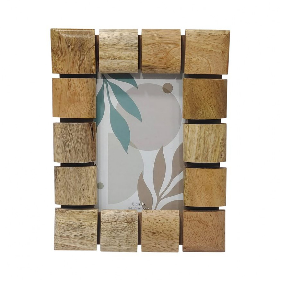 Sagebrook - 4"x6" Wood Blocks Photo Frame