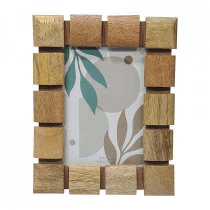 Sagebrook - 4"x6" Wood Blocks Photo Frame