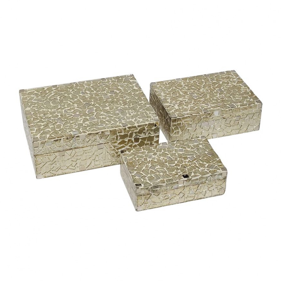 Sagebrook - 6"/7"/9" Mosaic Boxes (Set Of 3)