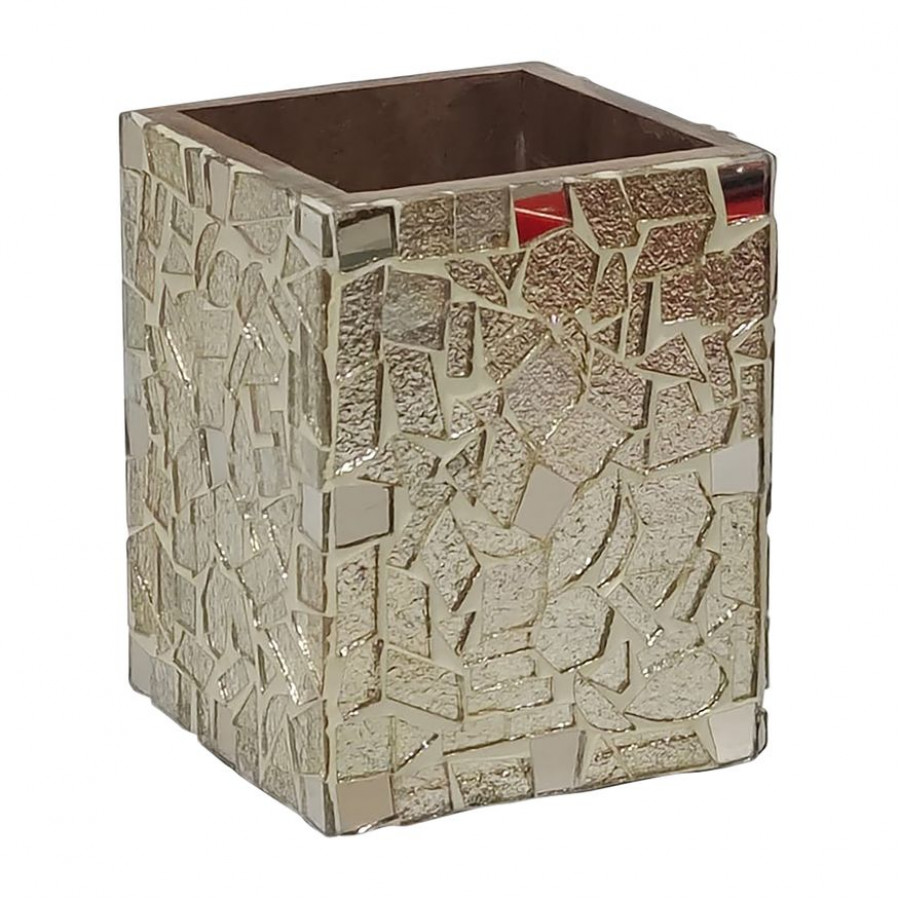 Sagebrook - 3"x4" Mosaic Pencil Cup in Champagne