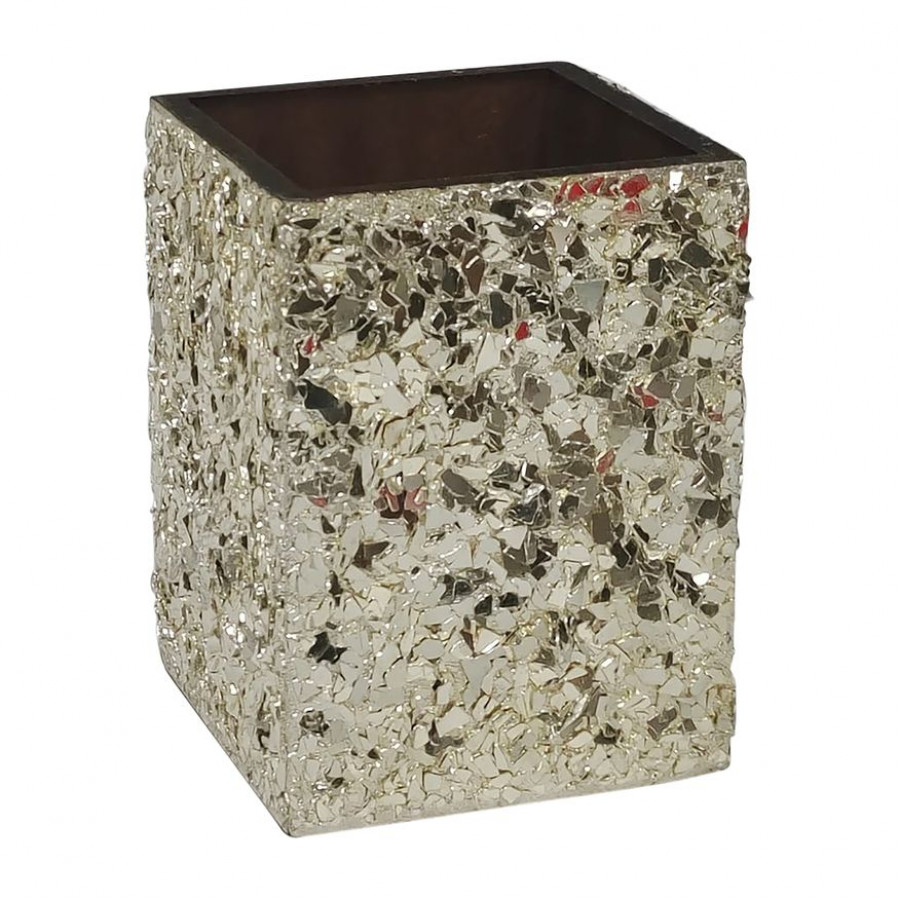 Sagebrook - 3"x4" Crackle Pencil Cup in Champagne