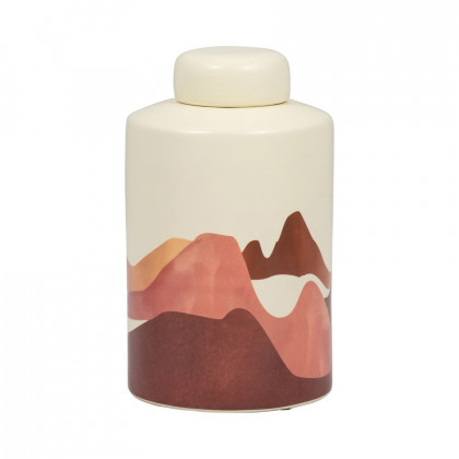Sagebrook 9" Ceramic Decorative Covered Jar - Creme