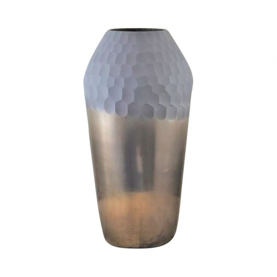 Sagebrook - 14" Glass 2-tone Hand-cut Vase