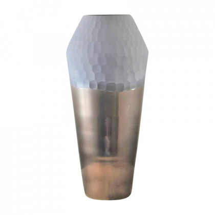 Sagebrook - 14" Glass 2-tone Hand-cut Vase