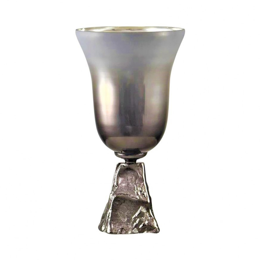 Sagebrook - 15" Glass 2-tone Chalice Vase