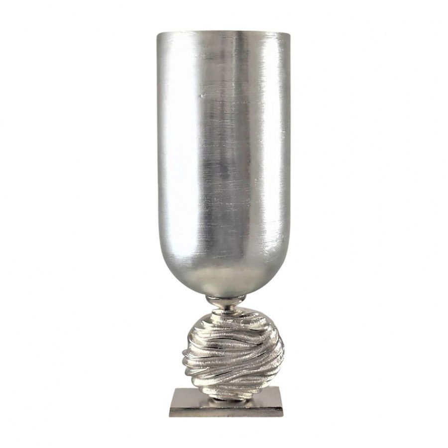 Sagebrook - 18" Glass Vase With Orb Base