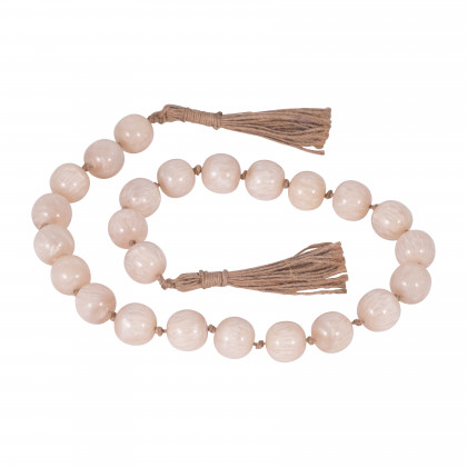 Sagebrook 36" Resin Bead Garland - Ivory