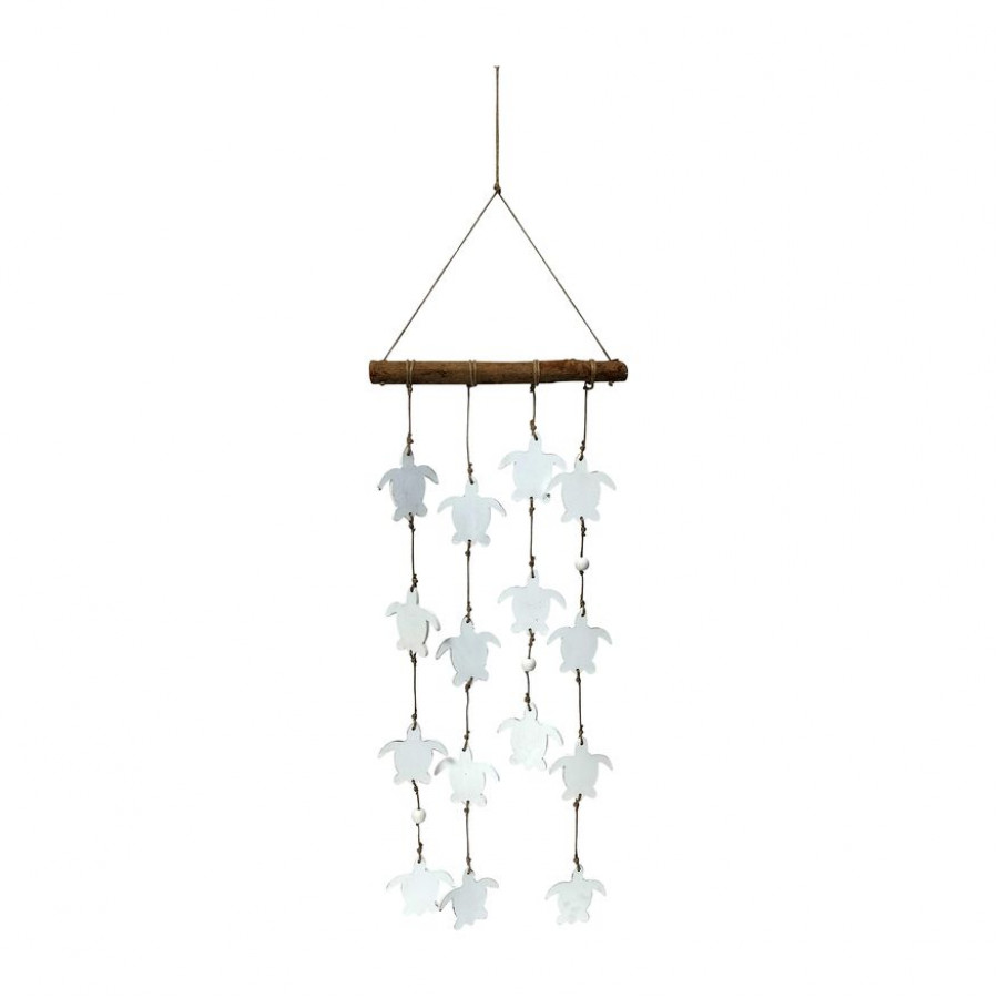 Sagebrook - 39" Wood Hanging Turtles in Multi