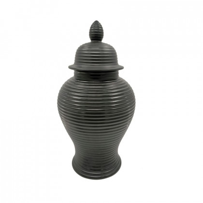 Sagebrook - 24" Ceramic Ribbed Temple Jar