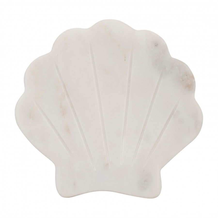Sagebrook - 5" Marble Shell Trinket Dish in White