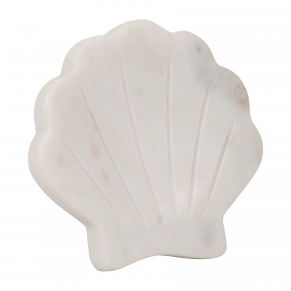 Sagebrook - 5" Marble Shell Trinket Dish in White