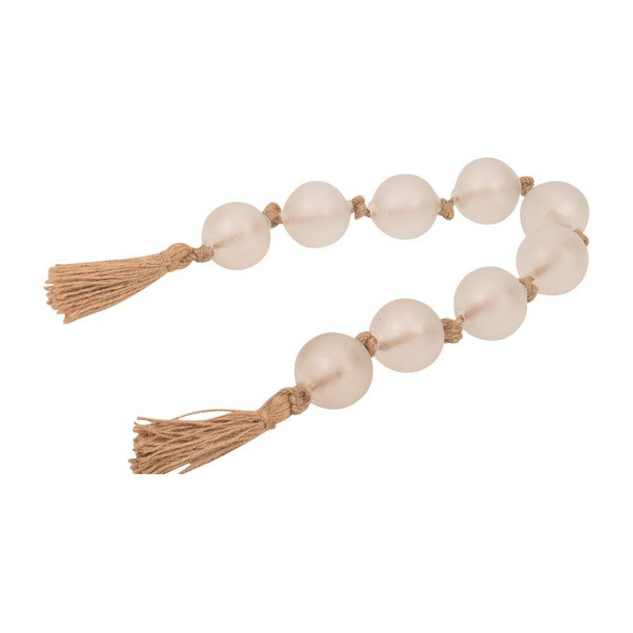 Sagebrook - 32" Glass Large Beaded Garland in White