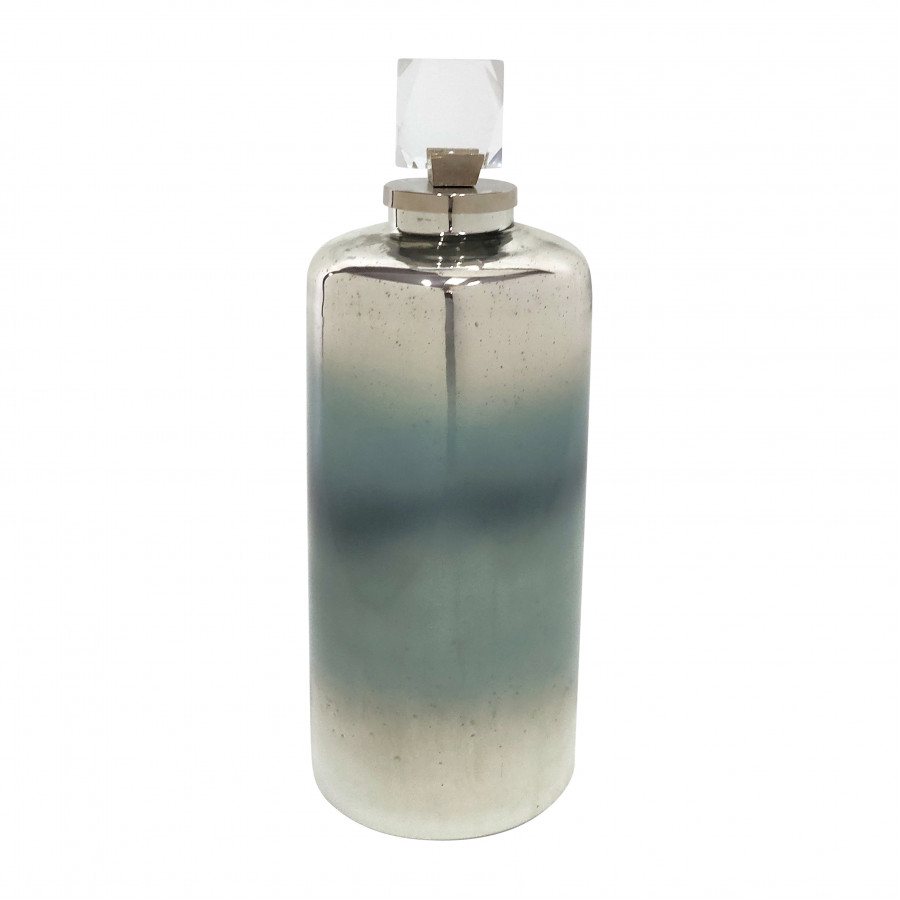 Sagebrook 18" Glass Vase with Acyrlic Topper - Skyblue