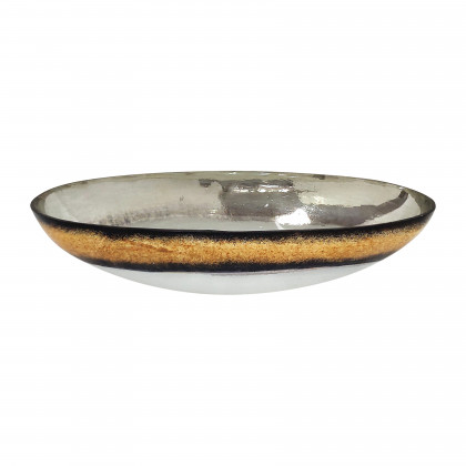 Sagebrook - 13" Glass Bowl with Gold Trim