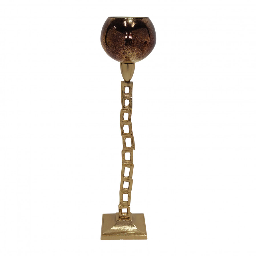 Sagebrook 20" Metal Tealight Holder with Base - Gold