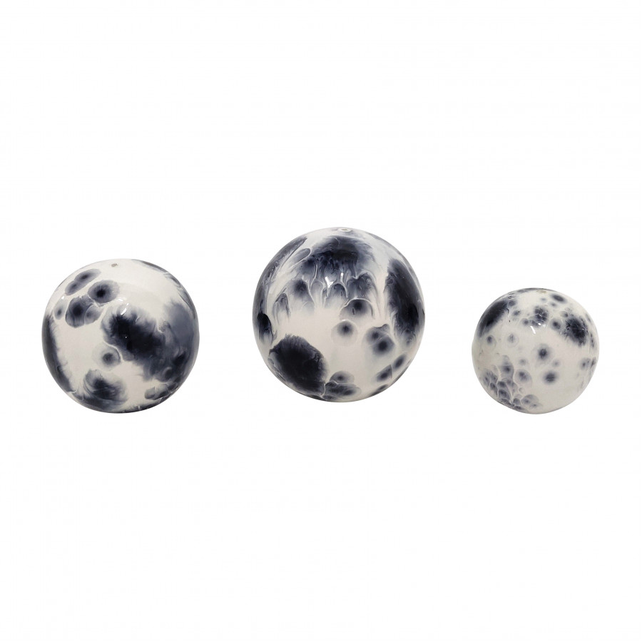 Sagebrook - 4"/5"/6" Metal Galaxy Orbs (Set Of 3)