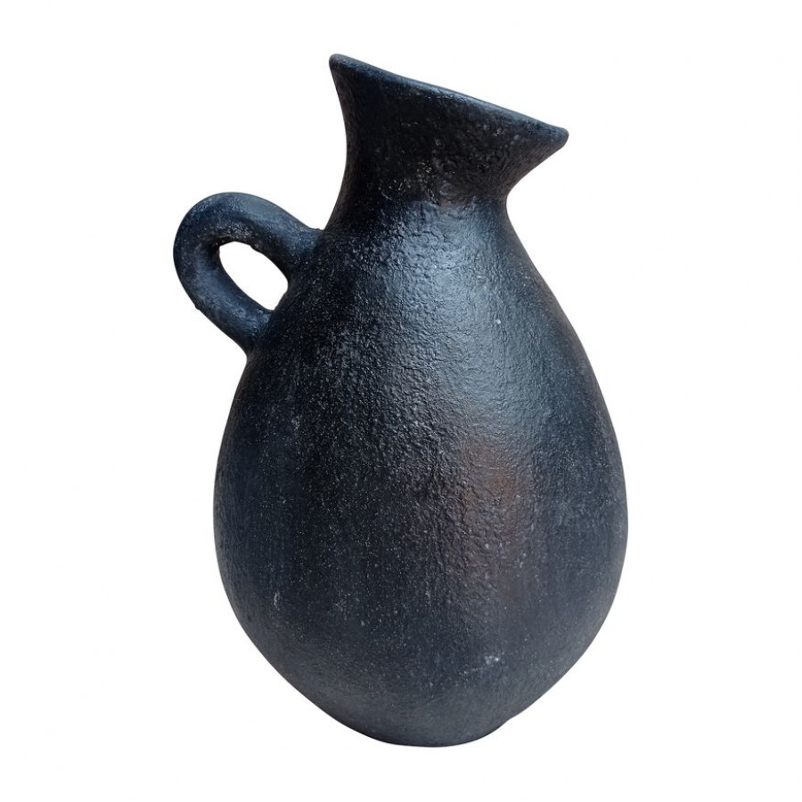 Sagebrook - 19" Terracotta Organic Jug With Handle in Black