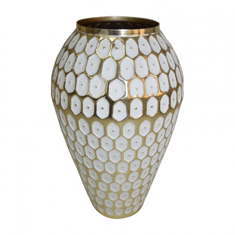Sagebrook - 11" Metal Tribal Urn Vase