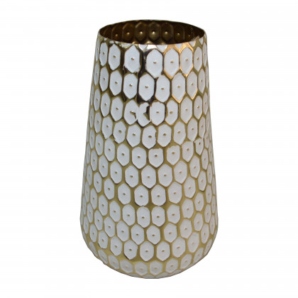 Sagebrook - 11" Metal Tribal Vase