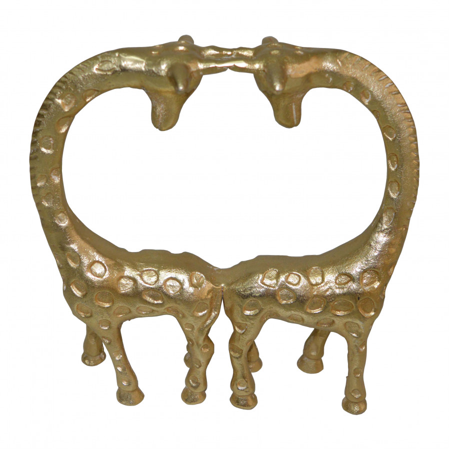 Sagebrook - 10" Metal Couple Girraffe in Gold