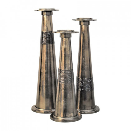 Sagebrook - 13" Glass Bowl Pillar Holder Marble Base