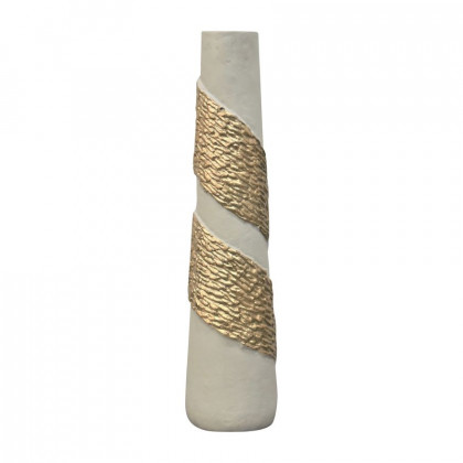 Sagebrook - 18" Glass Aluminum Wrapped Vase