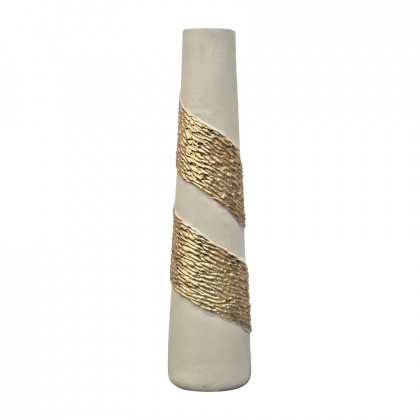 Sagebrook - 18" Glass Aluminum Wrapped Vase