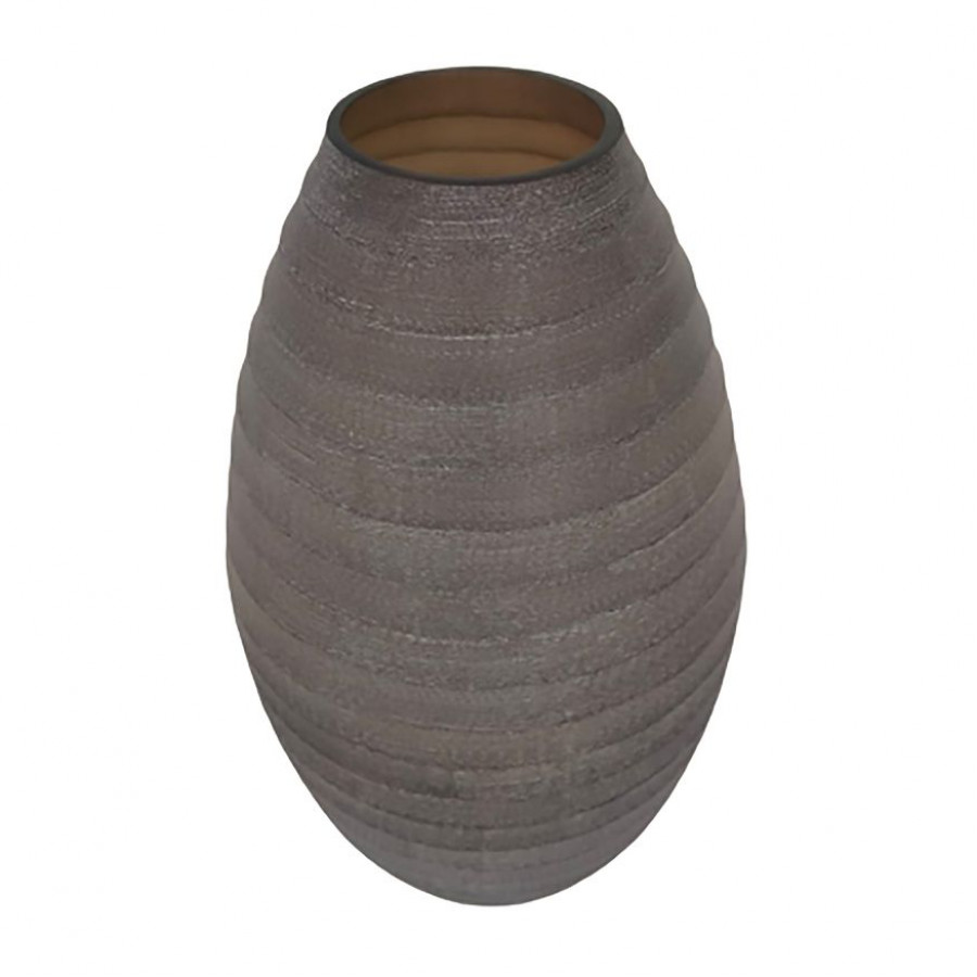 Sagebrook - 13" Glass Ridged Urn Vase