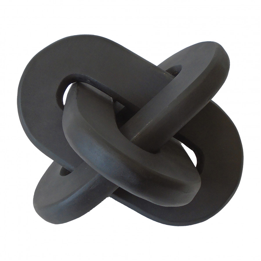 Sagebrook 10" Wood Decorative Knot - Black