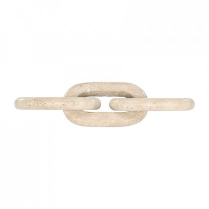 Sagebrook - 14" Travertine 3-Link Chain Decor in Tan