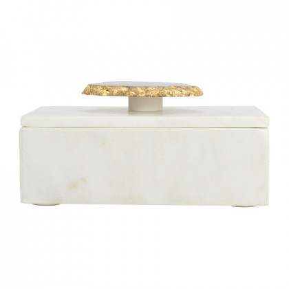Sagebrook - 6"x4" Marble Box With Agate Top in Multi
