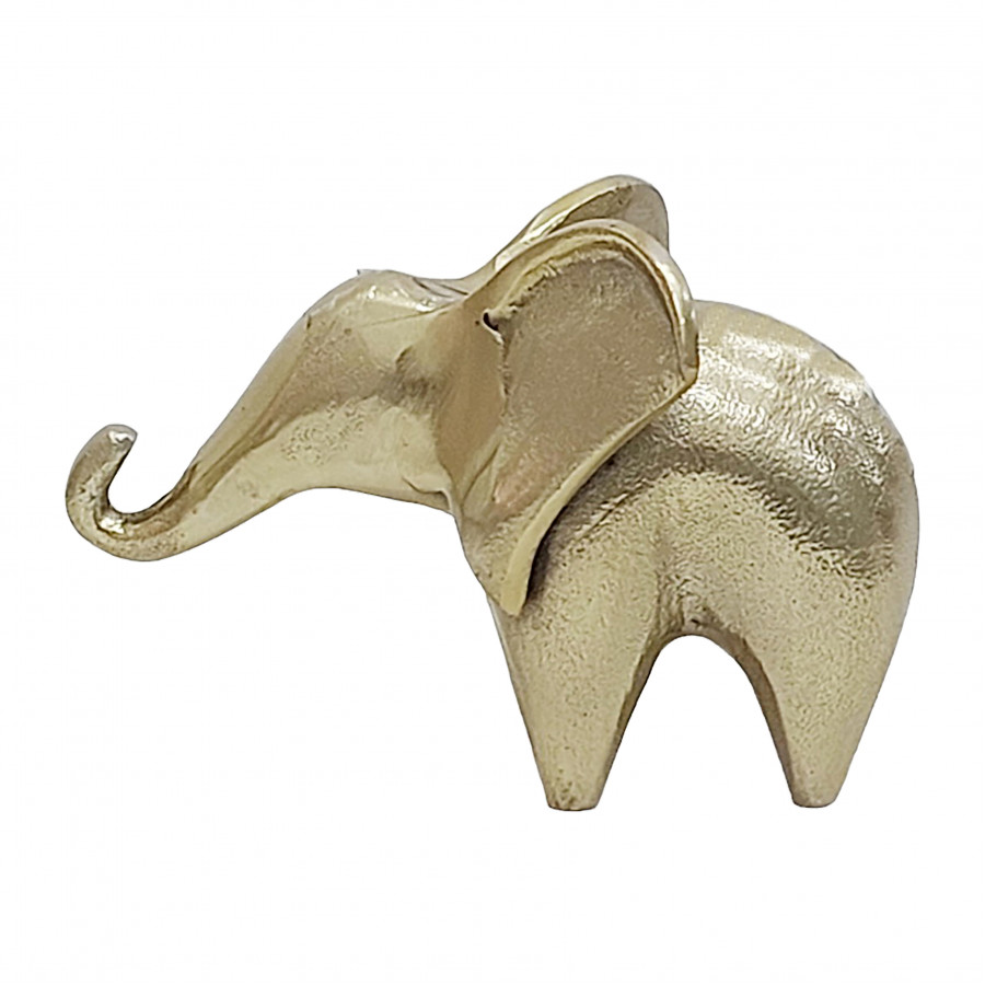 Sagebrook - 7" Metal Trunk Up Elephant in Gold