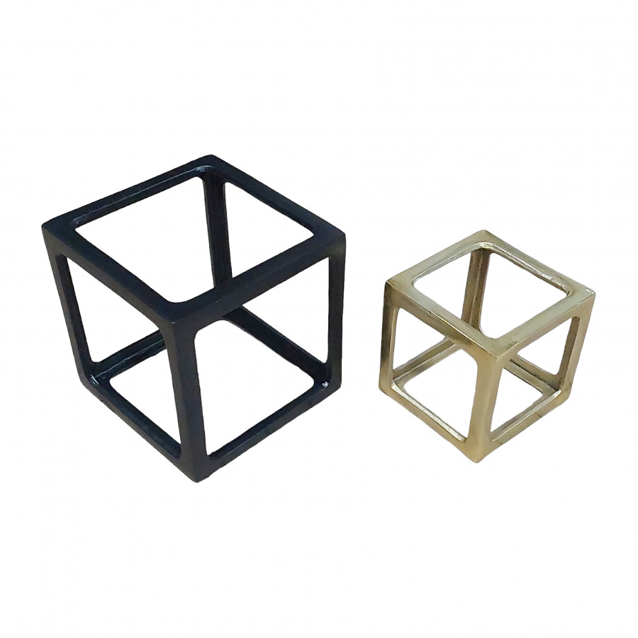Sagebrook - 5"/7" Metal Open Square Object (Set Of 2) in Multi
