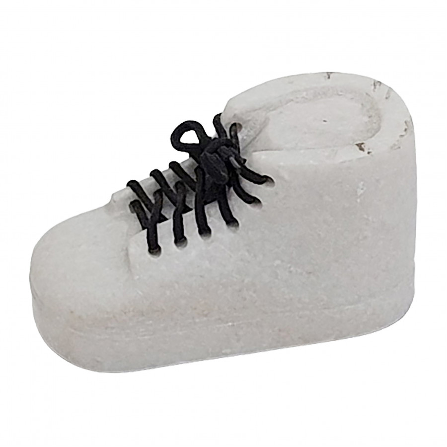 Sagebrook - 6" Marble Tennis Shoe in White