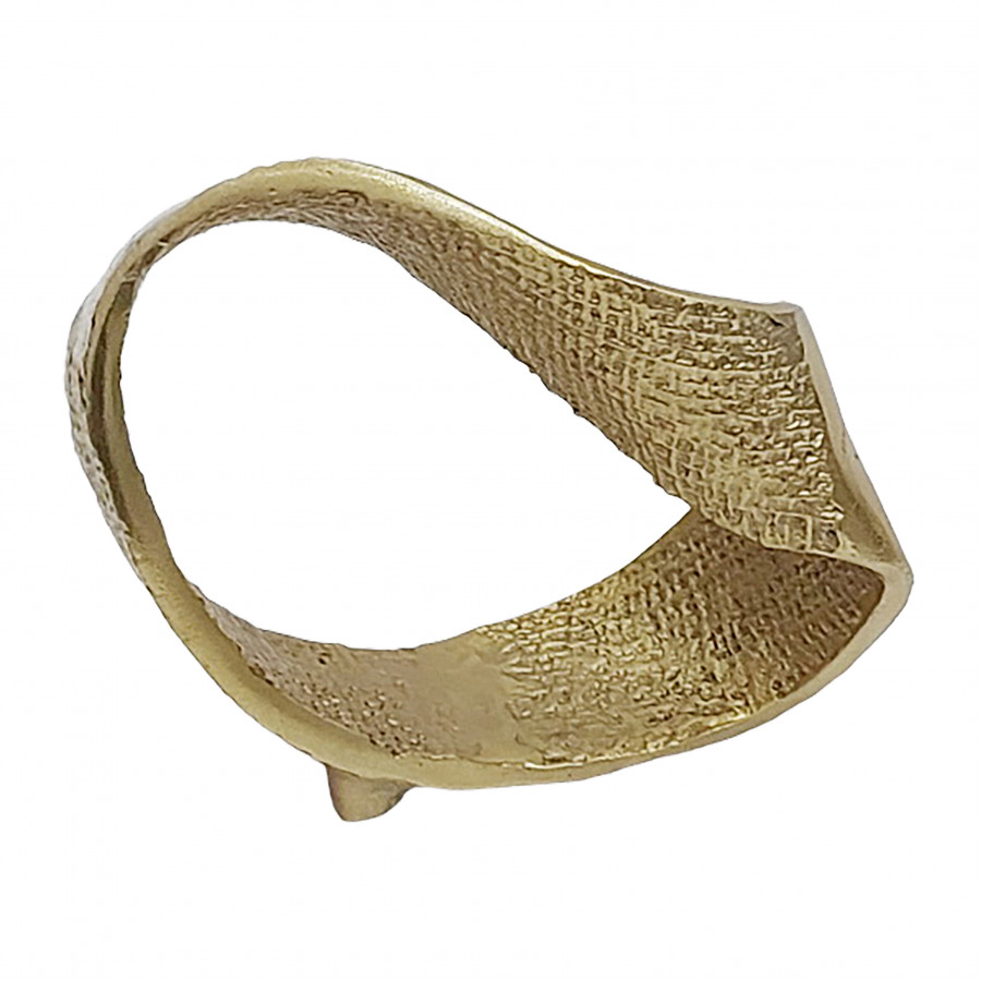 Sagebrook - 8" Metal Twisted Hammered Ring