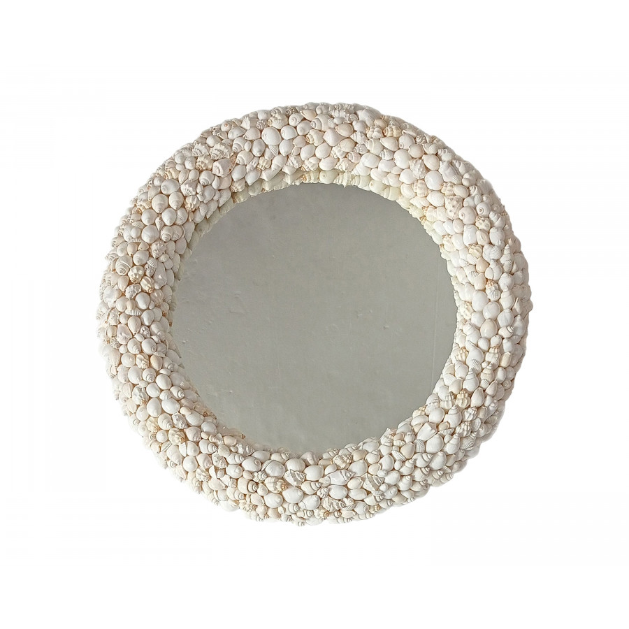 Sagebrook - 26" Shell Mirror in White