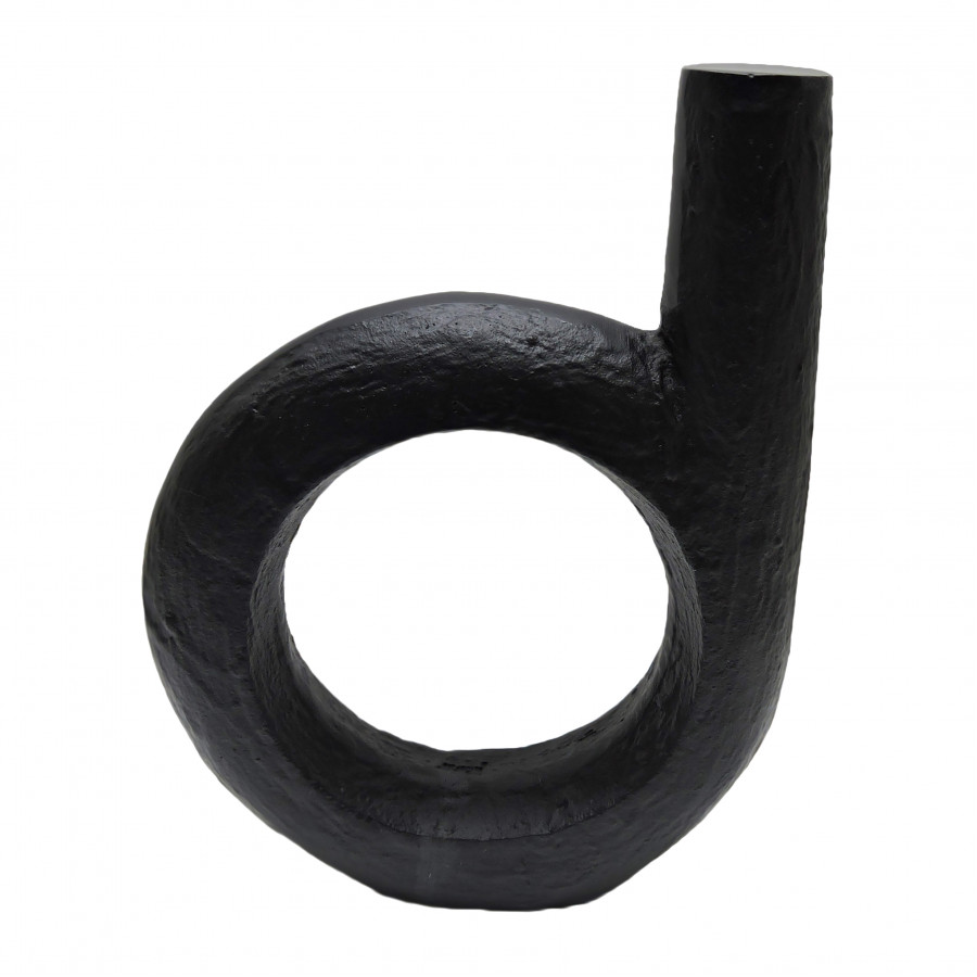 Sagebrook 12" Metal Looped Sculpture - Black