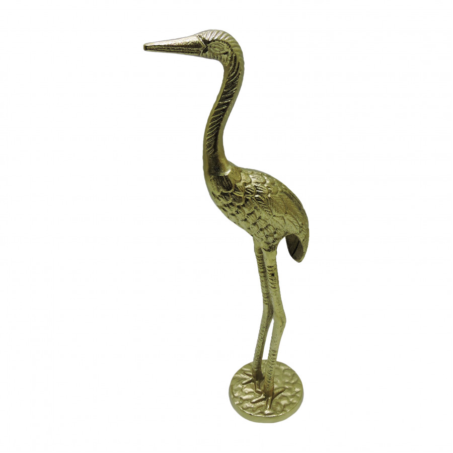 Sagebrook - 16" Metal Standing Crane in Gold