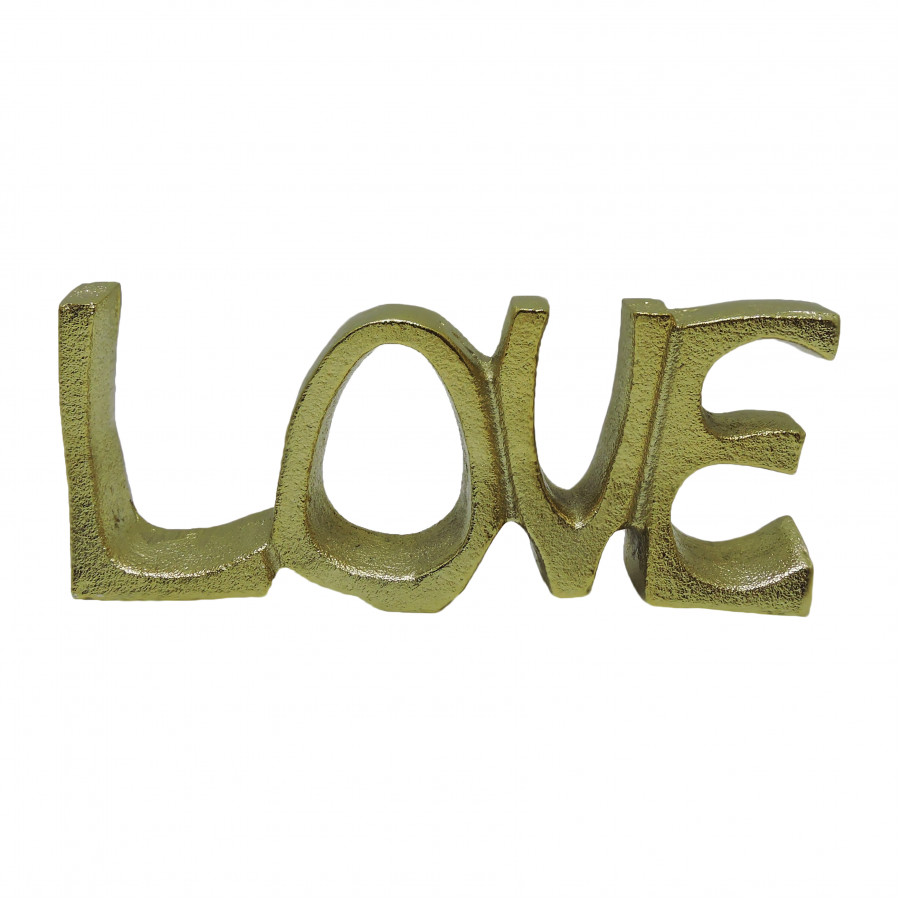 Sagebrook - 8" Metal Love Sign in Gold